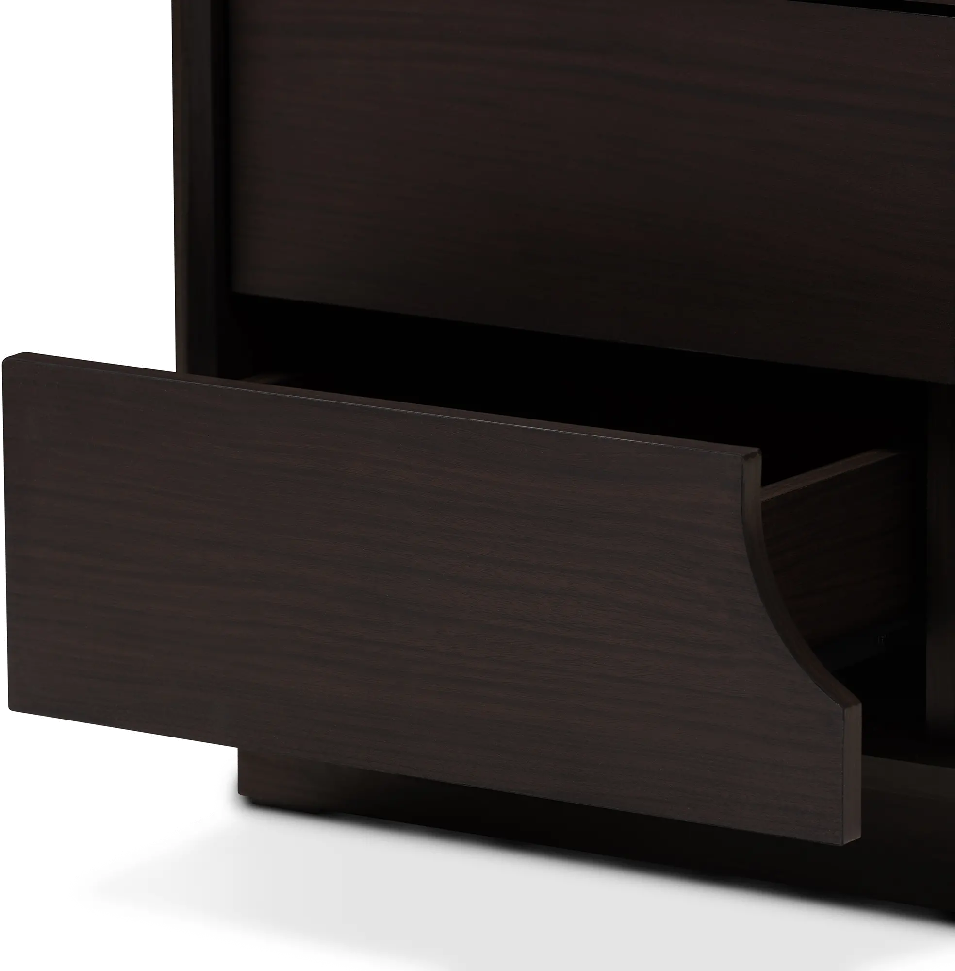 Modern Brown 2 Drawer Nightstand - Justin-8