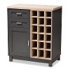 148-8664-RCW Contemporary Gray Wine Cabinet -Roxana