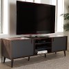 148-8669-RCW Modern Brown and Dark Grey Finished Mid-Century TV Stand - Abilene