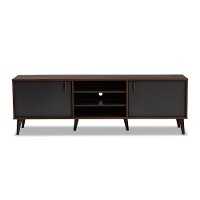 Modern Brown and Dark Grey Finished Mid-Century TV Stand - Abilene-3
