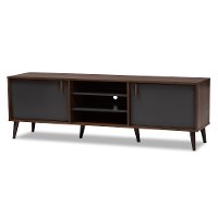 Modern Brown and Dark Grey Finished Mid-Century TV Stand - Abilene-4