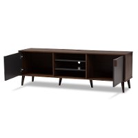 Modern Brown and Dark Grey Finished Mid-Century TV Stand - Abilene-5