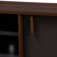 Modern Brown and Dark Grey Finished Mid-Century TV Stand - Abilene-7