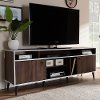 Mid-Century Modern Brown and White TV Stand - Staci