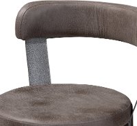 149-8968-RCW Industrial Gray Upholstered Swivel Bar Stool (Set of 2) - Delbert-6
