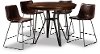 149-8966-8967-RCW Brown 5 Piece Counter Height Dining Room Set - Lyndon