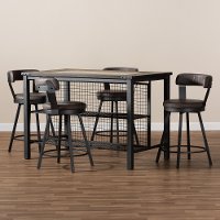 149-8969-8965-RCW Industrial Gray 5 Piece Counter Height Dining Set with Swivel Chairs - Delbert-2