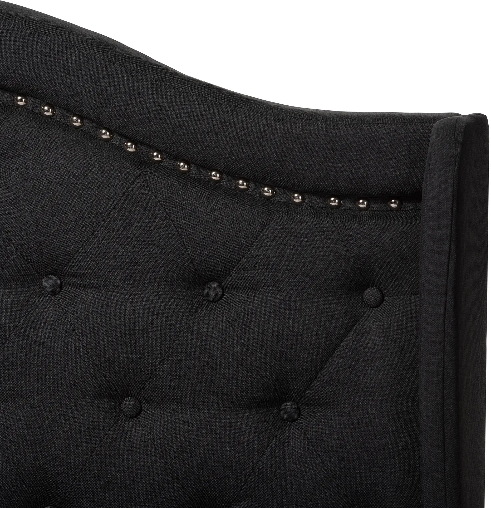 Contemporary Charcoal Gray Upholstered Full Bed - Lainey-3