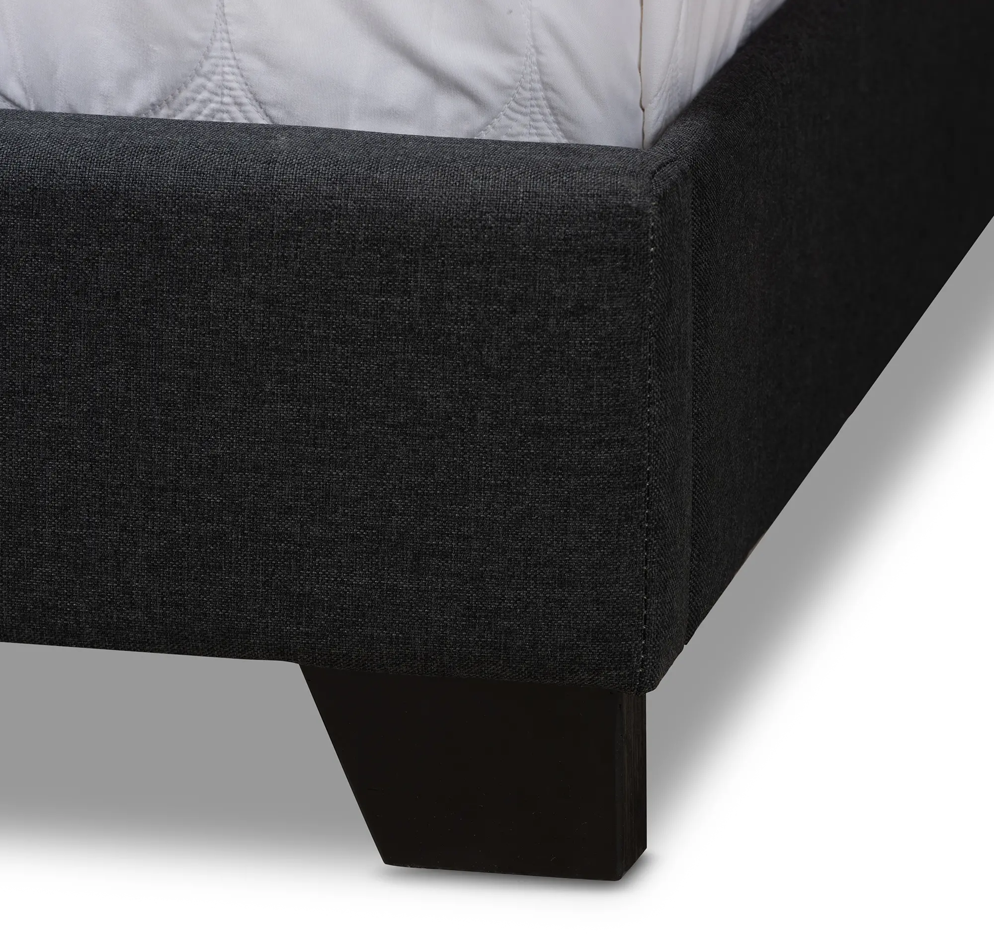 Contemporary Charcoal Gray Upholstered Full Bed - Lainey-4