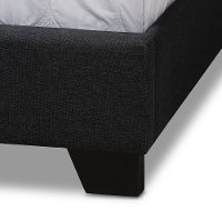 Contemporary Charcoal Gray Upholstered Full Bed - Lainey-4