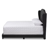 Contemporary Charcoal Gray Upholstered Full Bed - Lainey-6