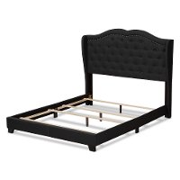 Contemporary Charcoal Gray Upholstered Full Bed - Lainey-7