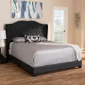 149-8927-RCW Contemporary Charcoal Gray Upholstered Queen Bed - Lainey
