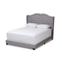 Contemporary Light Gray Upholstered Full Bed - Lainey-3