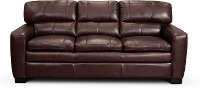 Contemporary Port Burgundy Leather Sofa - Leland-2