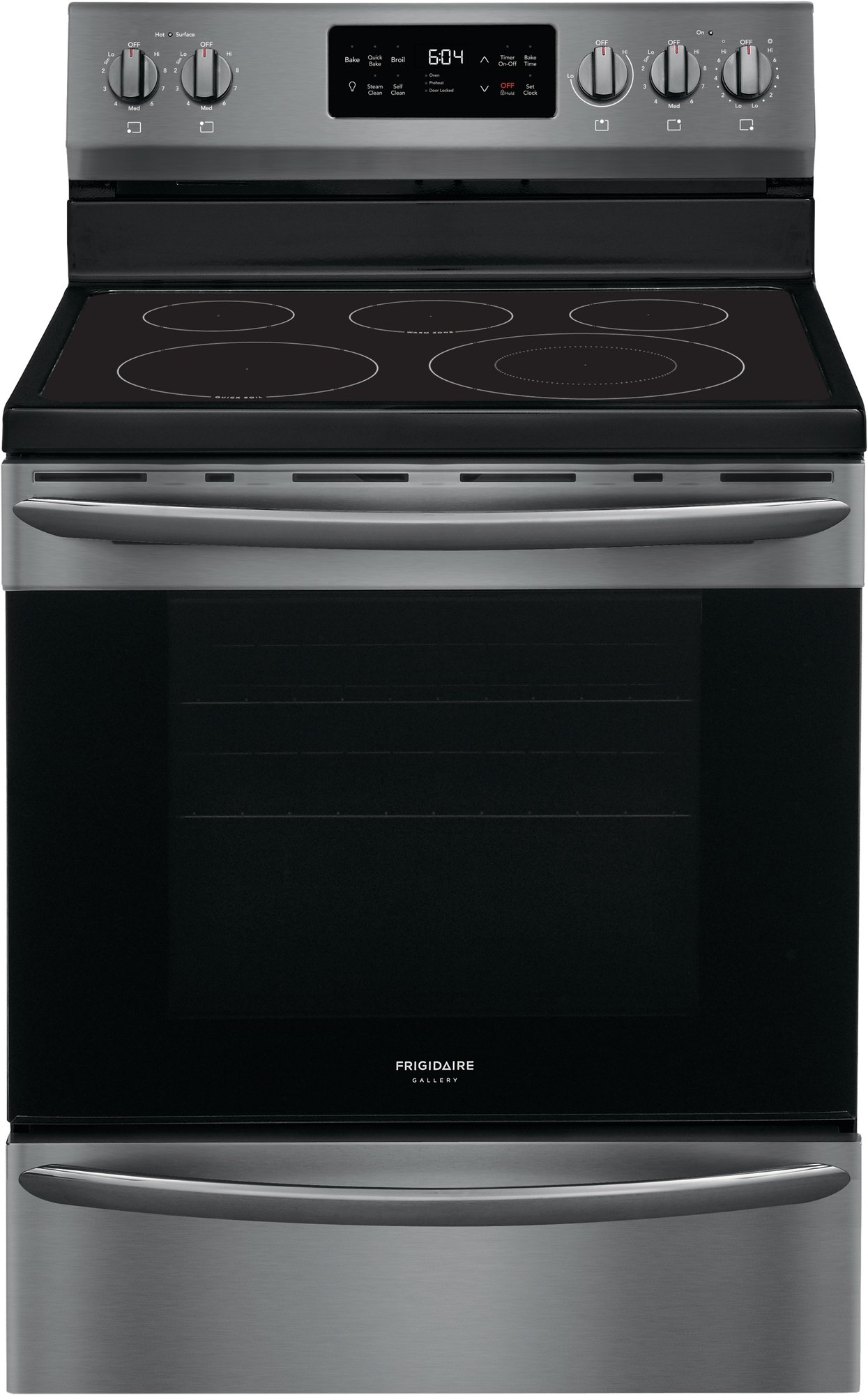 GCRE3038AD Frigidaire Gallery 30 Inch Electric Convection Range - 5.7 cu. ft. Black Stainless Steel-1