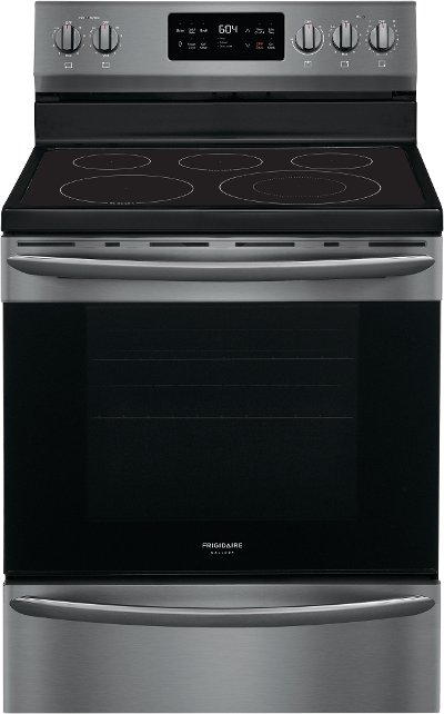 GCRE3038AD Frigidaire Gallery 30 Inch Electric Convection Range - 5.7 cu. ft. Black Stainless Steel