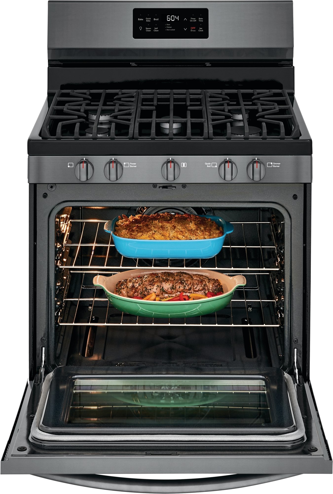 GCRG3038AD Frigidaire Gallery 30 Inch Freestanding Gas Range - 5.6 cu. ft. Black Stainless Steel-3