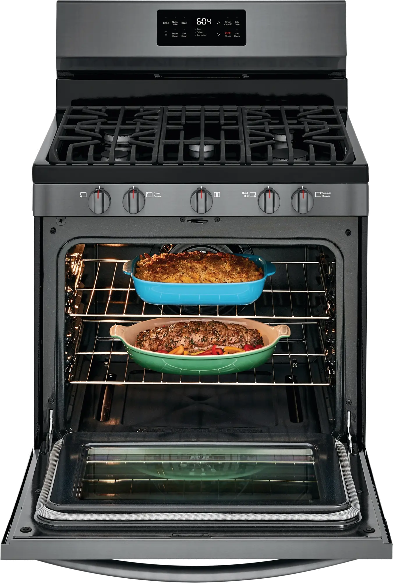 GCRG3038AD Frigidaire Gallery 30 Inch Freestanding Gas Range - 5.6 cu. ft. Black Stainless Steel-3