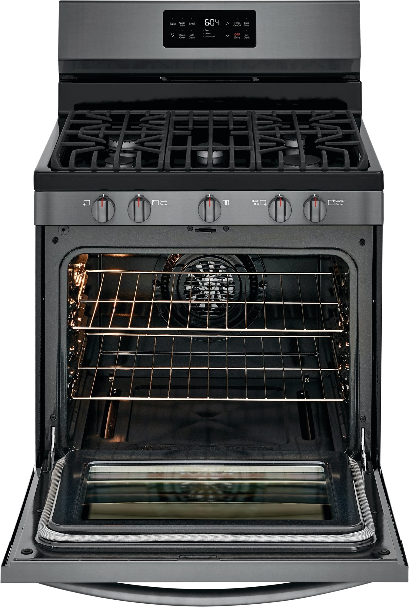GCRG3038AD Frigidaire Gallery 30 Inch Freestanding Gas Range - 5.6 cu. ft. Black Stainless Steel-5