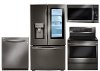 KIT LG 4 Piece Electric Kitchen Appliance Package with French Door Smart Refrigerator - Black Stainless Steel