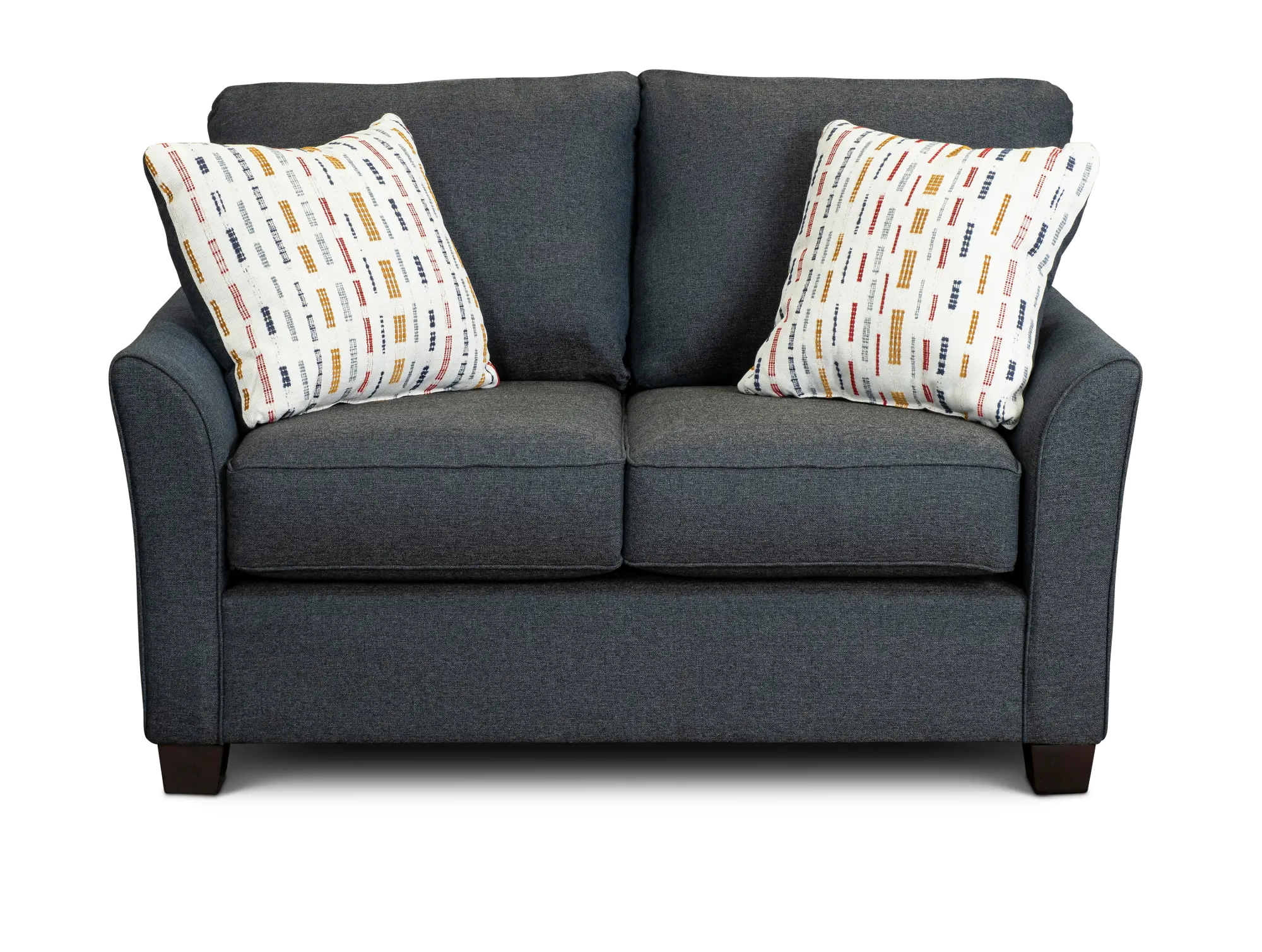 Casual Contemporary Navy Blue Loveseat - Tara-1
