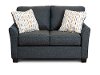 Casual Contemporary Navy Blue Loveseat - Tara