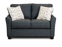Casual Contemporary Navy Blue Loveseat - Tara