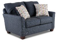 Casual Contemporary Navy Blue Loveseat - Tara-2