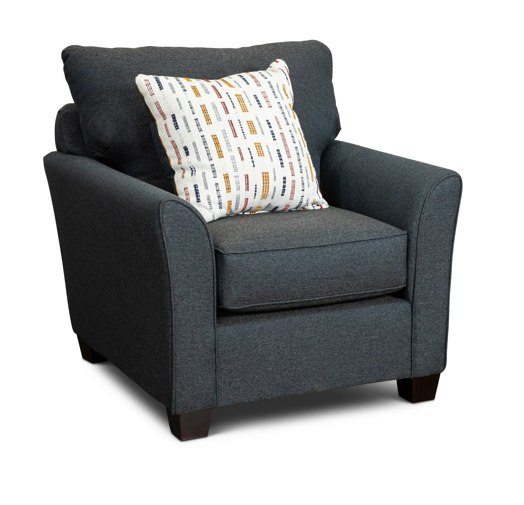Casual Contemporary Navy Blue Chair - Tara-1