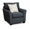 Casual Contemporary Navy Blue Chair - Tara