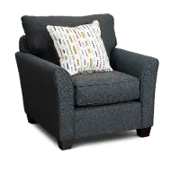 Casual Contemporary Navy Blue Chair - Tara
