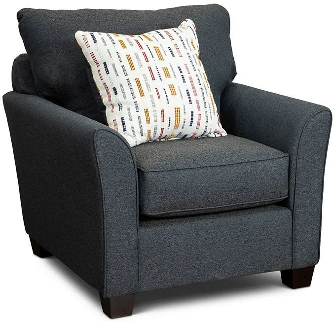 Casual Contemporary Navy Blue Chair - Tara-2