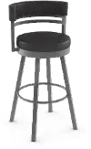 Ronny Black Swivel Bar Stool