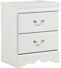 Traditional White Nightstand - Anarasia