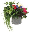 Multi Color Rose and Shikib Faux Arrangement in Pot