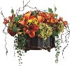 Orange and Yellow Hydrangea, Calla Lily, and Ranunculus Faux Arrangement