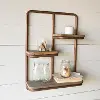 Copper Pipe and Wood Wall Shelf