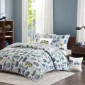 Blue and Green Twin Drive Away 3 Piece Bedding Collection