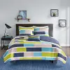 Navy, Gray and Green Full Bradley 4 Piece Bedding Collection