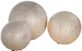 4 Champagne Ceramic Round Orb