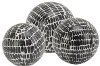 3 Inch Black Cobblestone Round Ceramic Orb