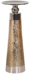 11 Inch Gold and Silver Aluminum Pillar Holder