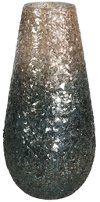 12 Inch Blue Mosaic Glass Vase
