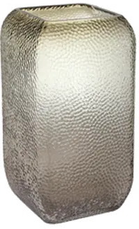 10 Inch Brown Glass Dotted and Textured Vase