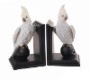 White Cockatiel Bookend Pair