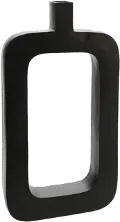 22 Inch Black Metal Cut Out Vase