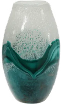 12 Inch Green Mix Glass Vase