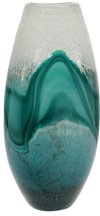 17 Inch Green Mix Glass Vase