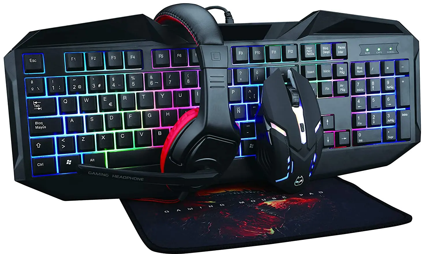 SC-44GK 4 IN 1 RGB COLOR KEYBOARD COMBO Supersonic 4-in-1 RGB Gaming Kit-1
